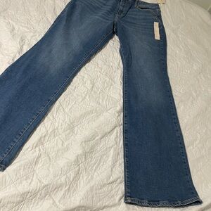 Blue Flare Wide Leg Jeans